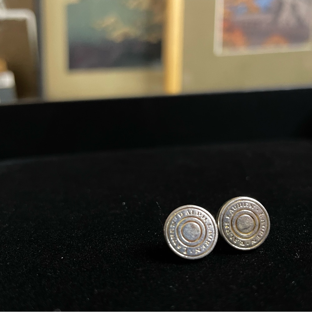 Ralph Lauren Medallion Post Earrings